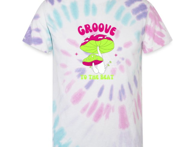 Mushroom Groove to The Beat Unisex Tie Dye T-Shirt