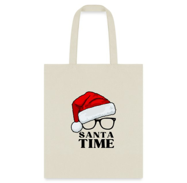 Santa Time Merry Christmas Tote Bag